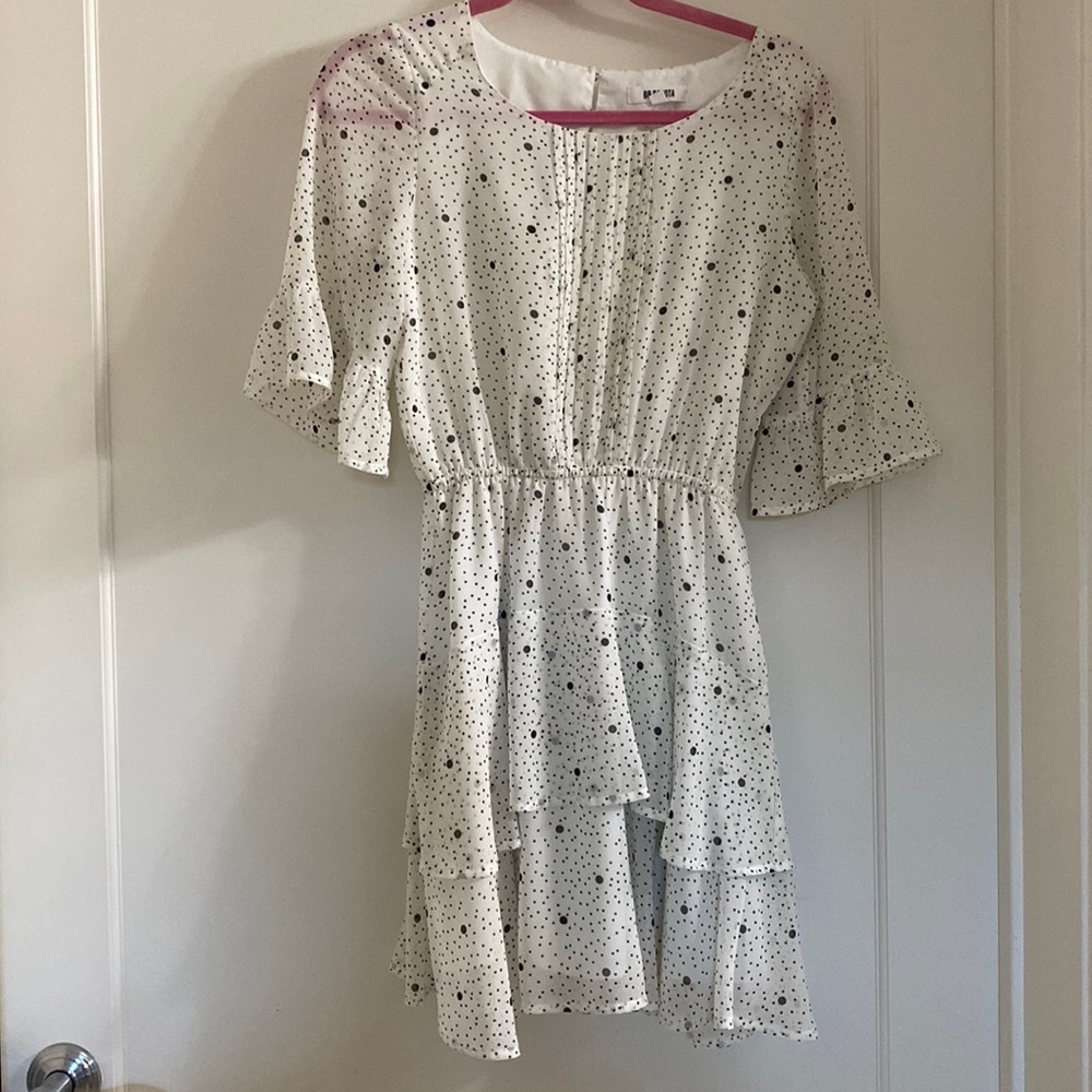 Black & white polka dot dress